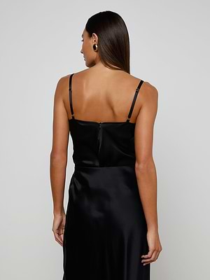 L'AGENCE Women's Orlina Silk Camisole - Black - Size 6 L'AGENCE Women's Orlina Silk Camisole - Black - Size 6