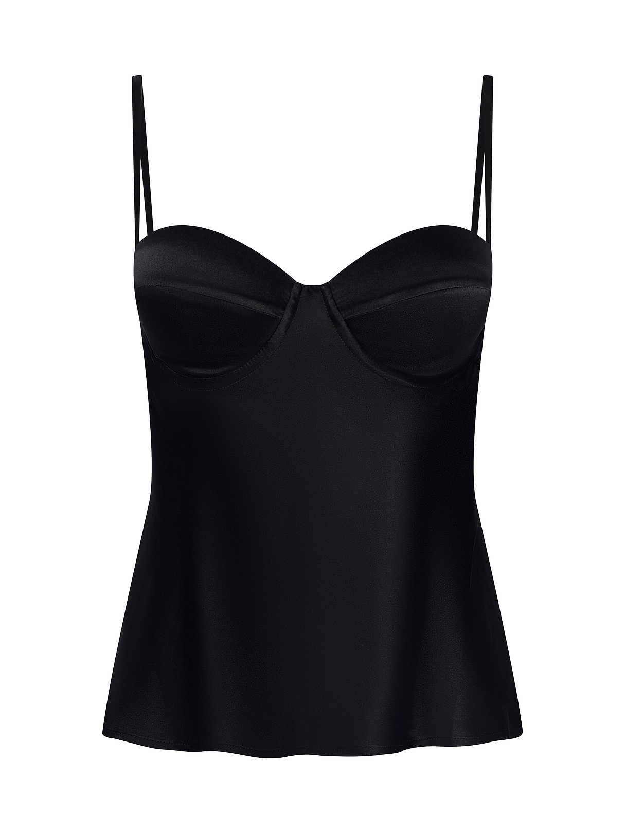 Orlina Silk Camisole in Black | L'AGENCE