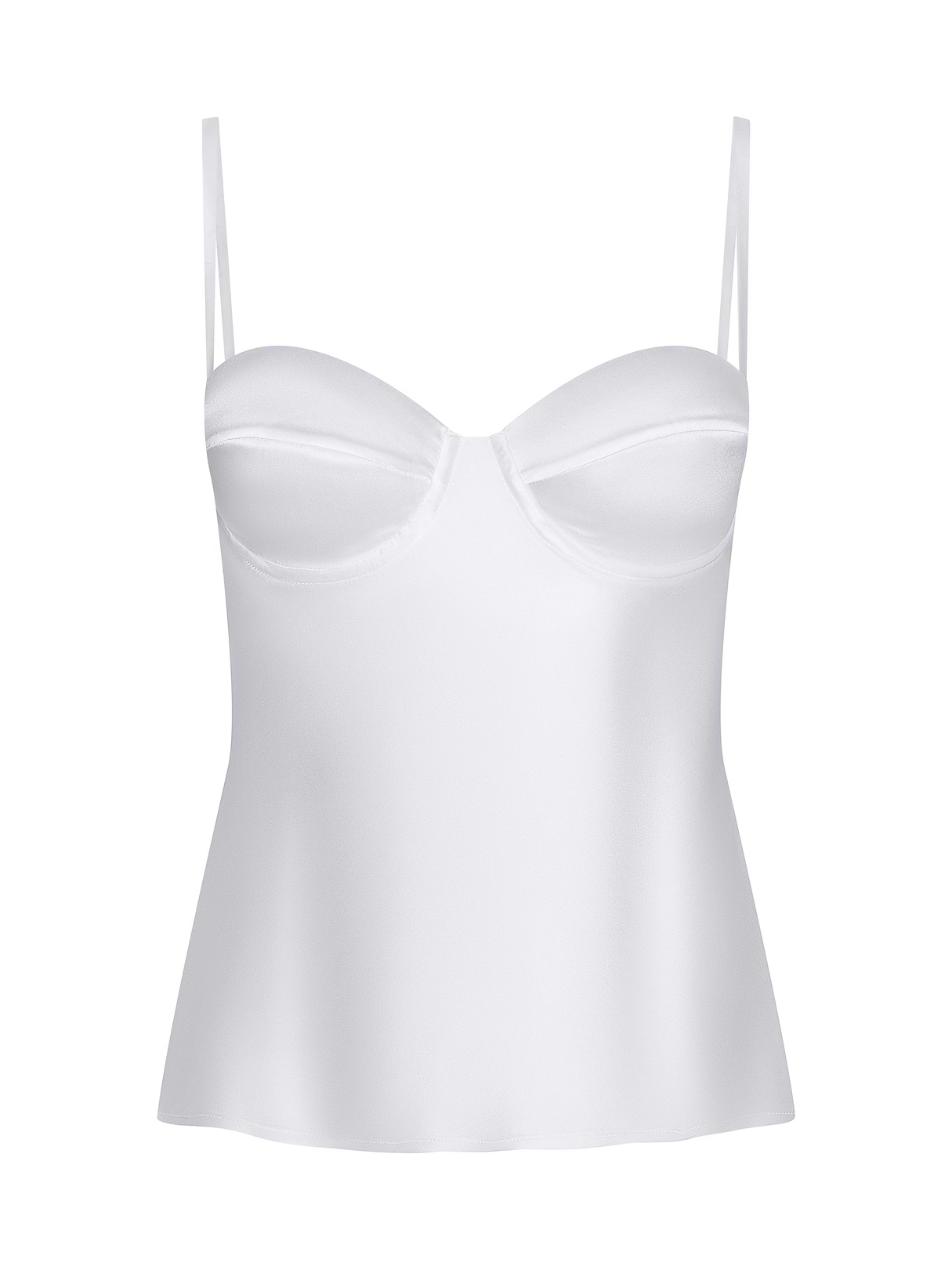 Orlina Silk Camisole in White | L'AGENCE