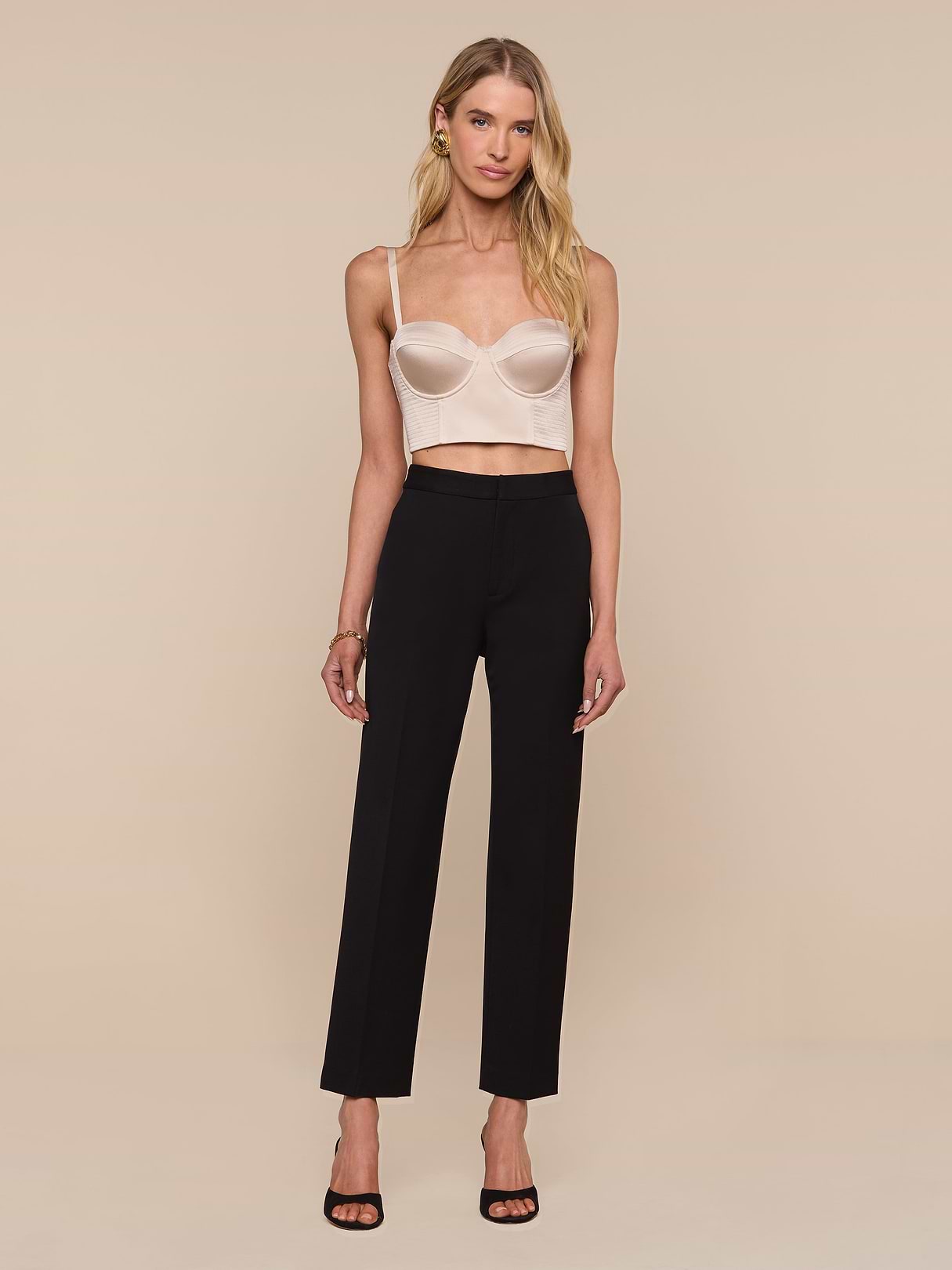Nysa Bustier Top in Champagne | L'AGENCE