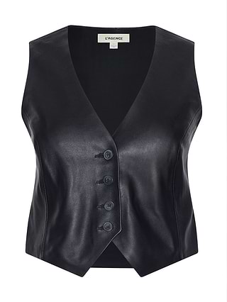 black leather dress vest Barry. Wang Black Leather Suit Vest Casual Western V-Neck Vest Jacket, 3XL / Charcoal