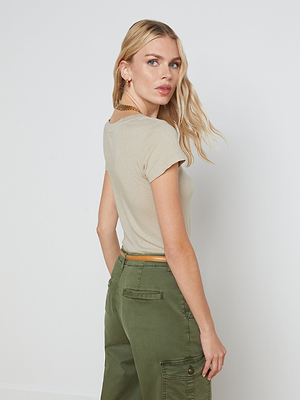 Cory Cotton Scoopneck Tee tee shirt L'AGENCE