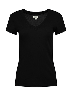 Becca Cotton V-Neck Tee tee shirt L'AGENCE   