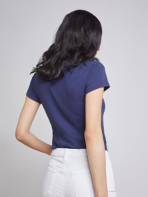 Becca Cotton V-Neck Tee tee shirt L'AGENCE   