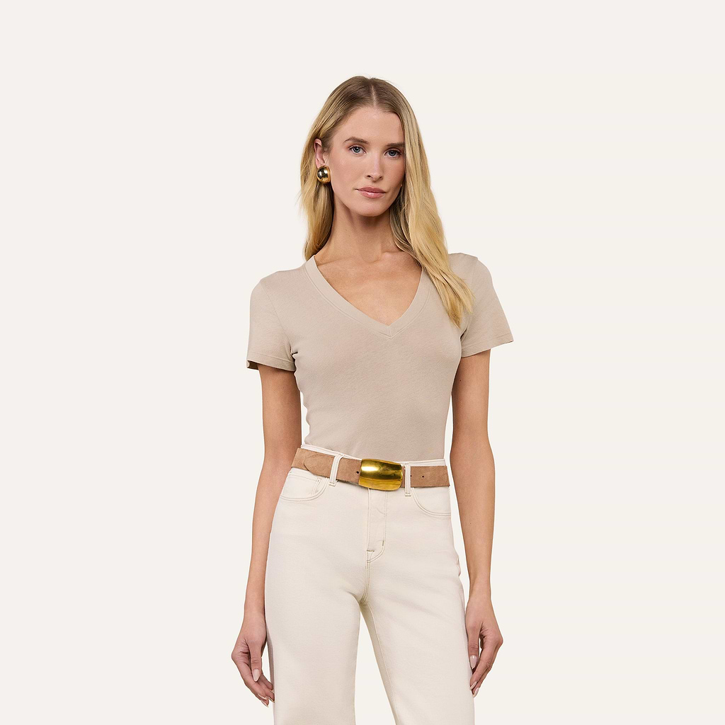 Becca Cotton V Neck Tee