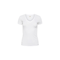 The Becca Cotton V-Neck Tee is a women’s short-sleeve, v-neck shirt crafted from 100 cotton and shown on a white background.