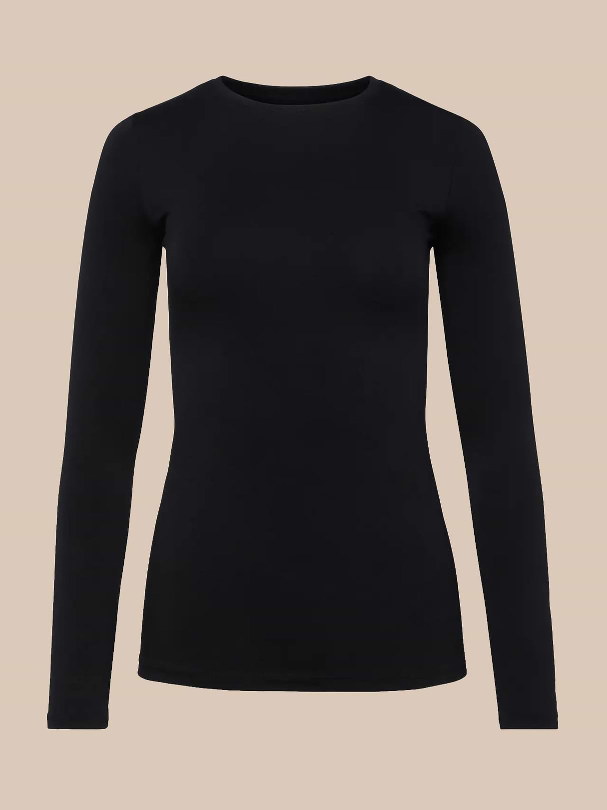 Tess Long Sleeve Tee in Black | L'AGENCE