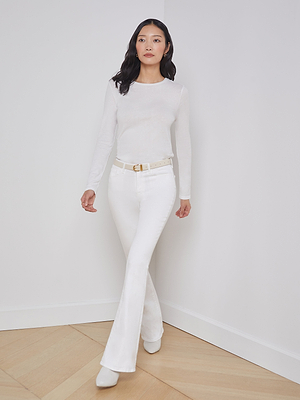 Tess Long Sleeve Tee tee shirt L'AGENCE   