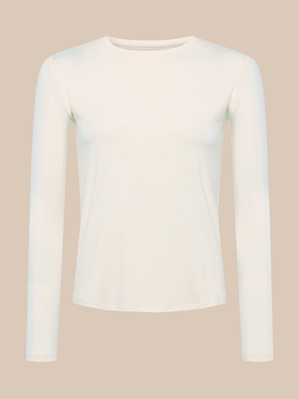 Tess Long Sleeve Tee in Vintage White | L'AGENCE