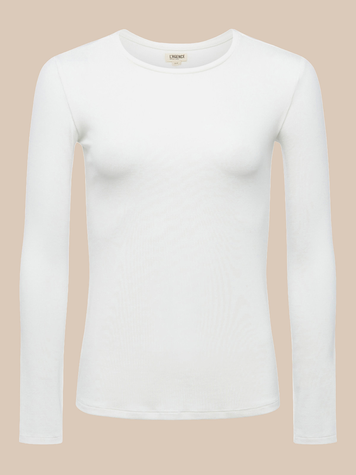 Tess Long Sleeve Tee in White | L'AGENCE