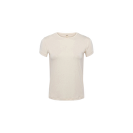 A Ressi Fitted Tee in vintage white, featuring a slim fit and short sleeves, displayed on a white background.