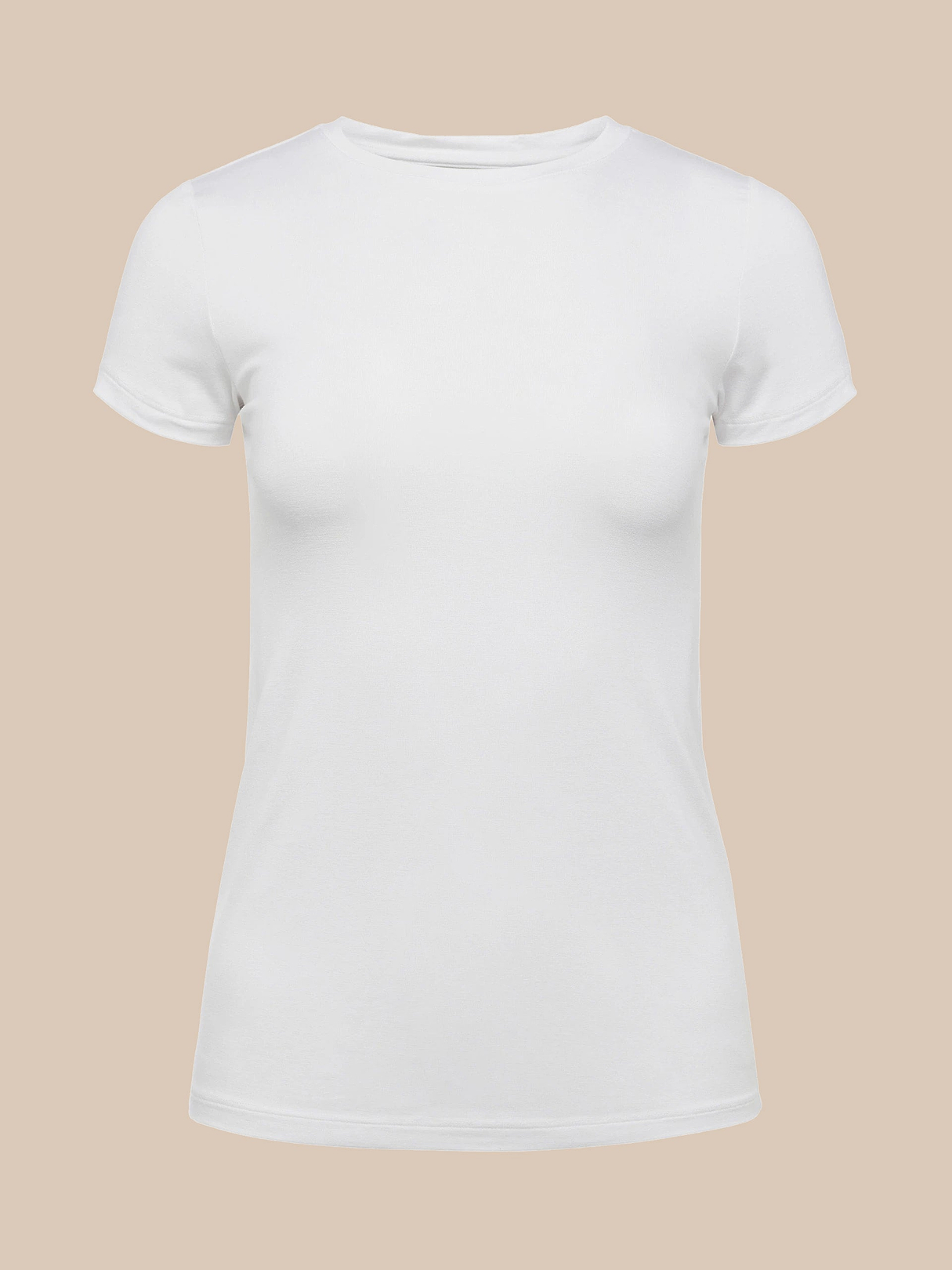 Ressi Fitted Tee in White | L'AGENCE