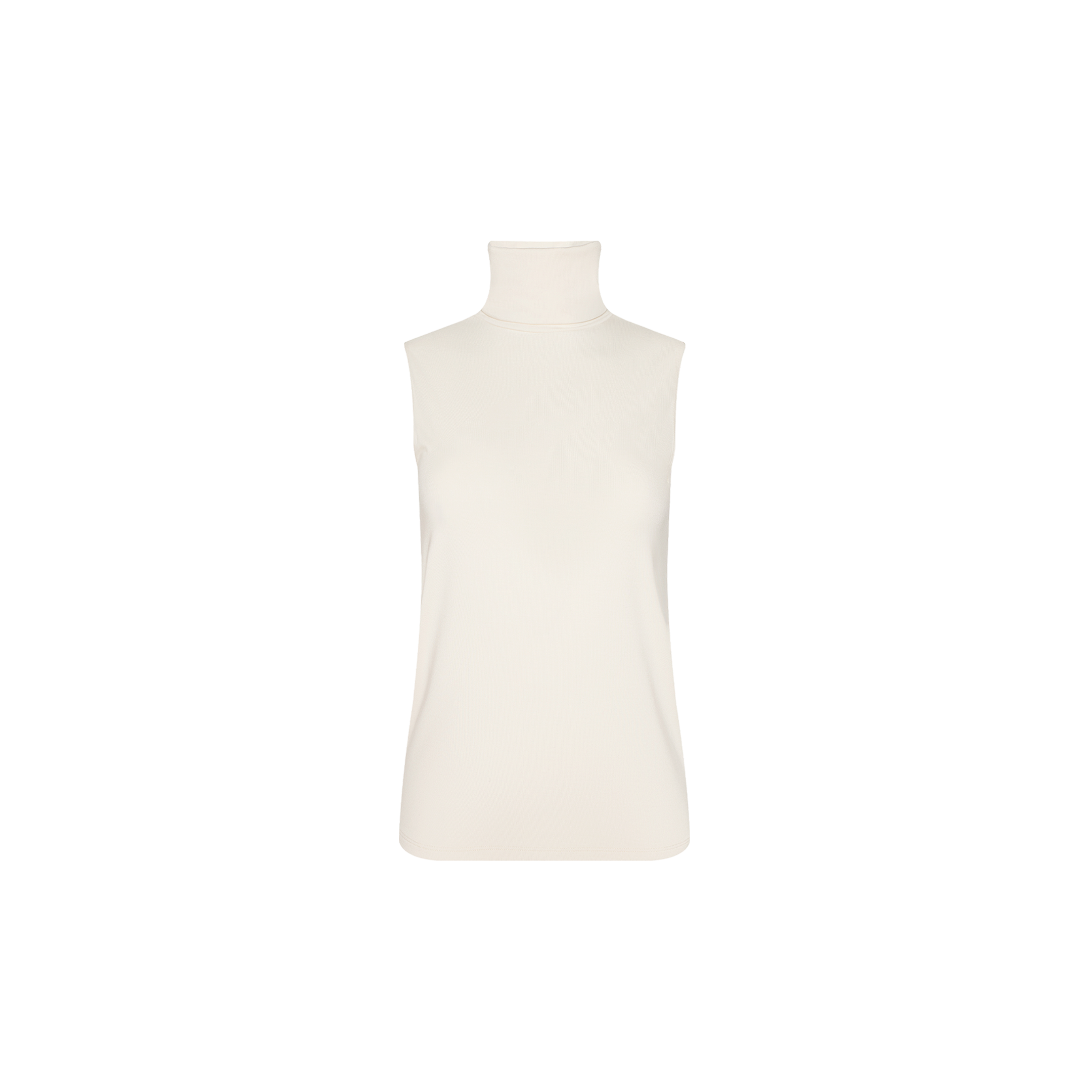 Off-white Ceci Sleeveless Turtleneck slim-fit sleeveless knit top.