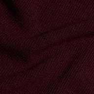 Deep purple stretch rib knit fabric with folds, shown on the Ceci Sleeveless Turtleneck.