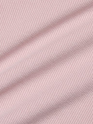 Close-up of the Nica Scoopneck Bodysuit in light pink, featuring high-stretch rib fabric with soft shadows emphasizing its texture and gentle folds.