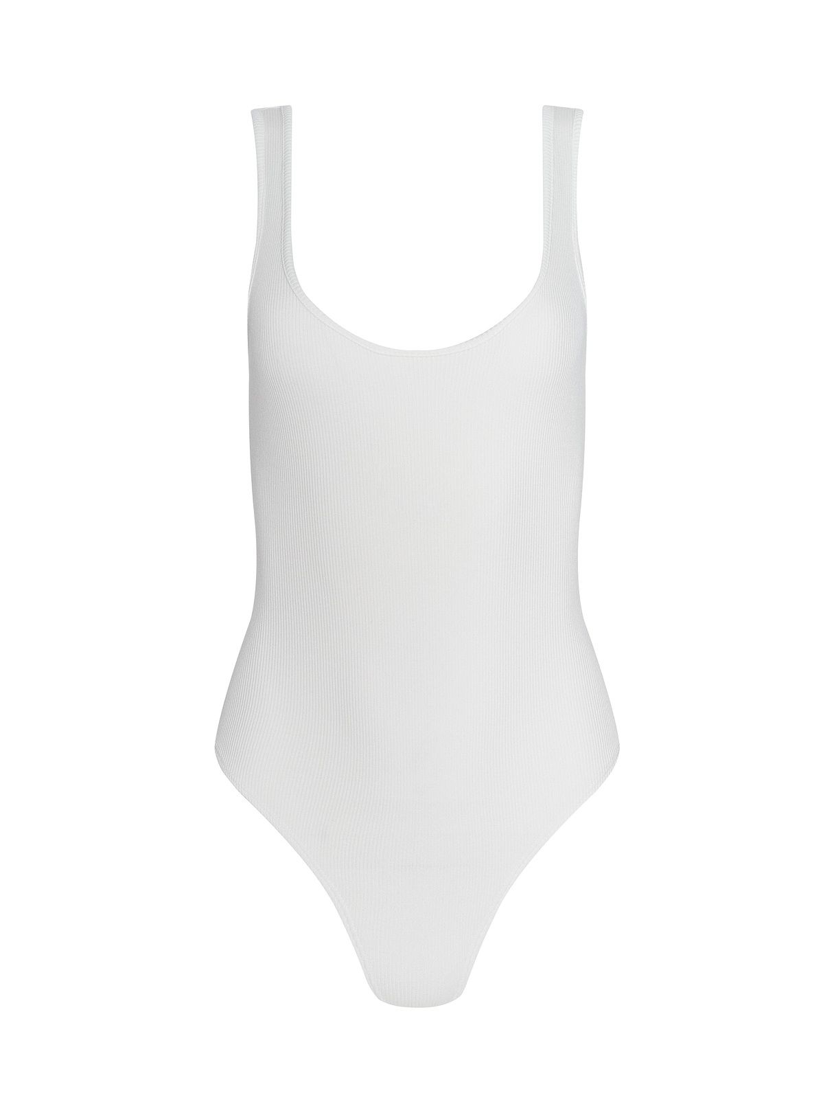 トップス CLANE/CONSTRUCTIVE FORM BODY SUIT/1White Nica Scoopneck Bodysuit in Vintage White | L'AGENCE