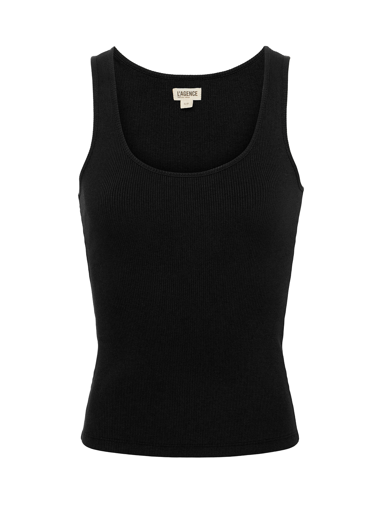 Adira Scoopneck Tank in Black | L'AGENCE