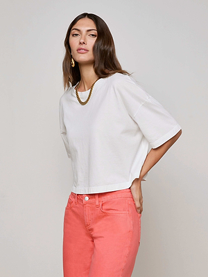 Daria Oversized Cropped Tee tee shirt L'AGENCE
