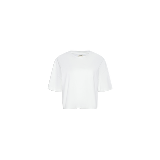 The Daria Oversized Cropped Tee, a relaxed fit short-sleeve top crafted from soft Supima cotton, is displayed against a white background.