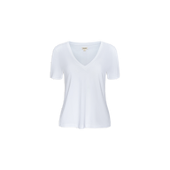 The Brianna Cotton V-Neck Tee, crafted from soft Supima cotton and featuring a relaxed fit, is displayed on a white background.