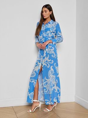 L'Agence Cameron Silk Long Shirtdress, Regatta Bl, Women's, XL, Casual & Work Dresses Shirtdresses Button-Down Shirt Dresses L'Agence Cameron Silk Long Shirtdress, Regatta Bl, Women's, XL, Casual & Work Dresses Shirtdresses Button-Down Shirt Dresses