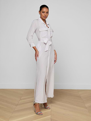 white silk tunic dress Blooming