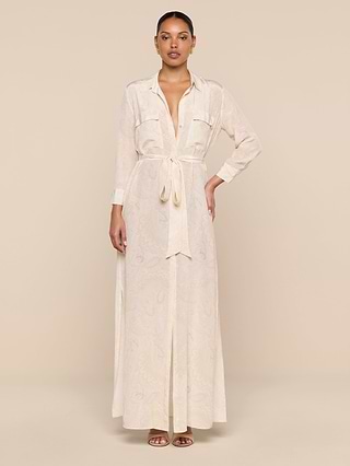 l'agence cameron long shirt dress L'AGENCE Cameron Long Shirt Dress in Multi Large Collage