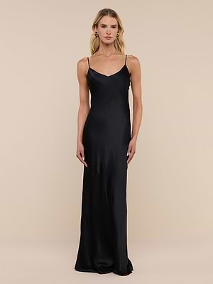 Serita Silk Gown in Black | L'AGENCE Serita Silk Gown in Black | L'AGENCE