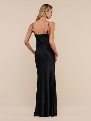 L'AGENCE Serita Silk Slip Dress In Black L'AGENCE Serita Silk Slip Dress In Black