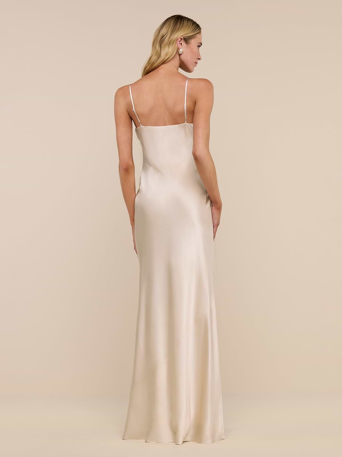 Serita Silk Gown in Champagne