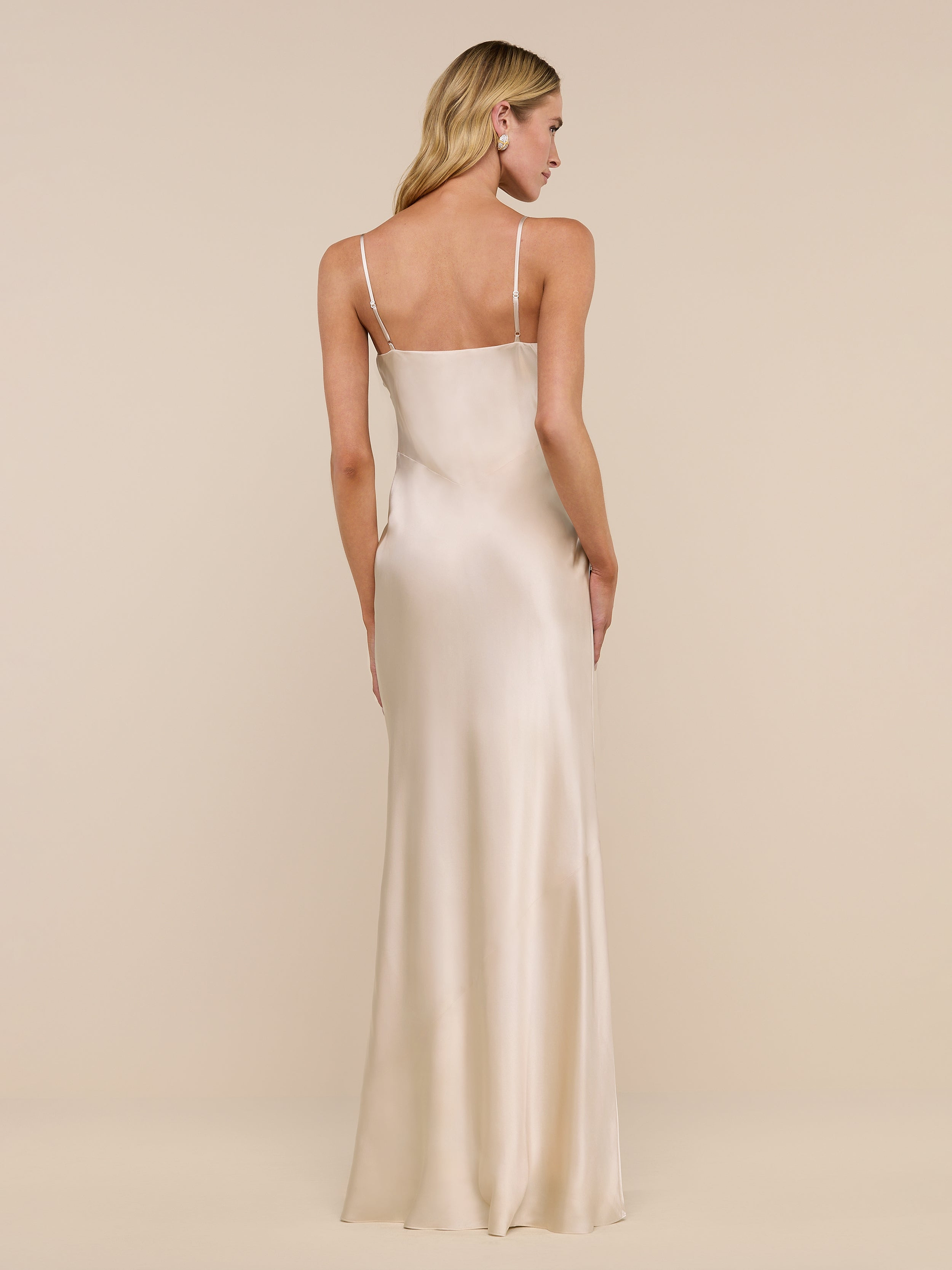 Serita Silk Gown in Champagne