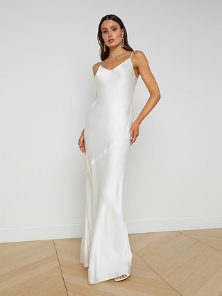 l'agence silk dress L'AGENCE Sayla Silk Gown In Black