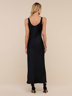 Akiya Satin Maxi Dress in Black | L'AGENCE Akiya Satin Maxi Dress in Black | L'AGENCE