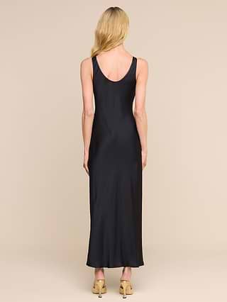L'AGENCE Akiya Satin Maxi Dress In Black
