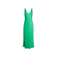 Akiya Satin Maxi Dress in Island Green | L'AGENCE
