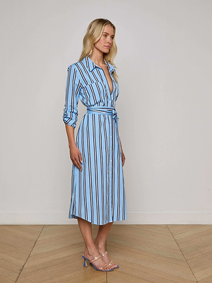 Jubilee Midi Shirt Dress dress L'AGENCE