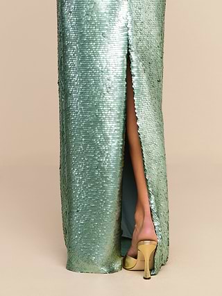 green sparkly maxi dress Electric Sequin Strapless Gown Perfect for evening events Green Sequin Formal Maxi Dress