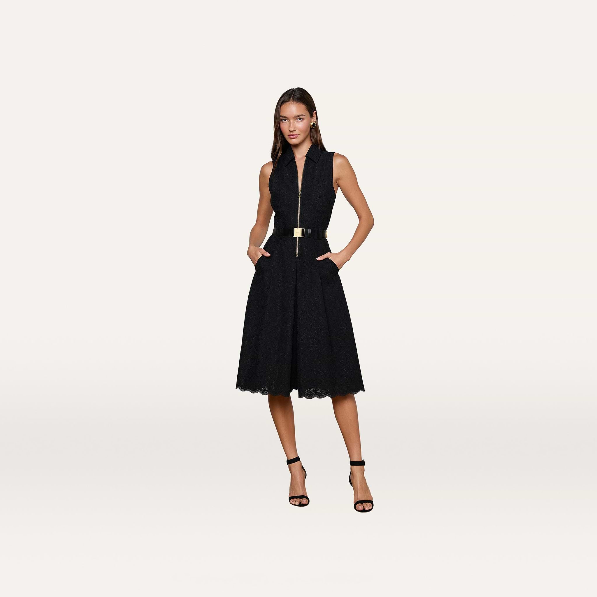 L'AGENCE Women's Kylo Belted Shirtdress - Black