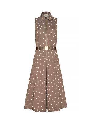 Kylo Shirt Dress in Cardamom/Ecru Polka Dot Kylo Shirt Dress in Cardamom/Ecru Polka Dot