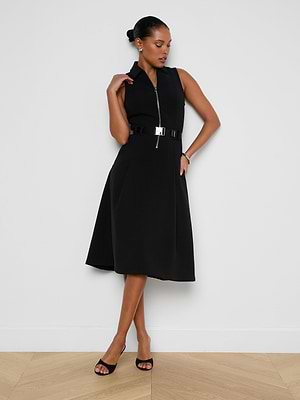 L'AGENCE Kylo Shirt Dress In Black L'AGENCE Kylo Shirt Dress In Black