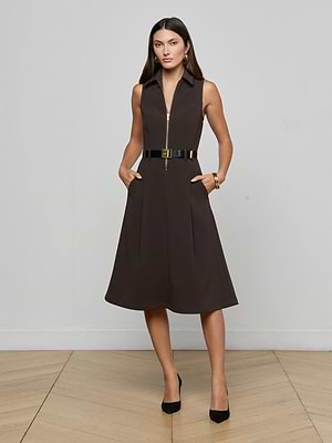 Kylo Shirt Dress in Dark Brown | L'AGENCE Kylo Shirt Dress in Dark Brown | L'AGENCE