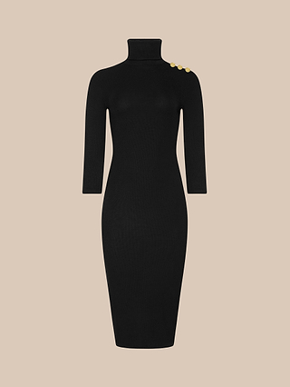 black knitted turtleneck dress CAICJ98 Women Turtleneck Long Sleeve Knit Pullover Sweater Bodycon Mini Dress Sweaters Black,XL, Adult Unisex, Blue