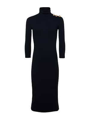 L'AGENCE Voletta Turtleneck Knit Dress In Black L'AGENCE Voletta Turtleneck Knit Dress In Black