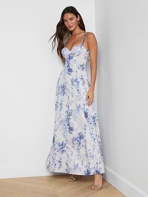 L'Agence Women's Sutton Maxi Dress - Blue - Gowns L'Agence Women's Sutton Maxi Dress - Blue - Gowns