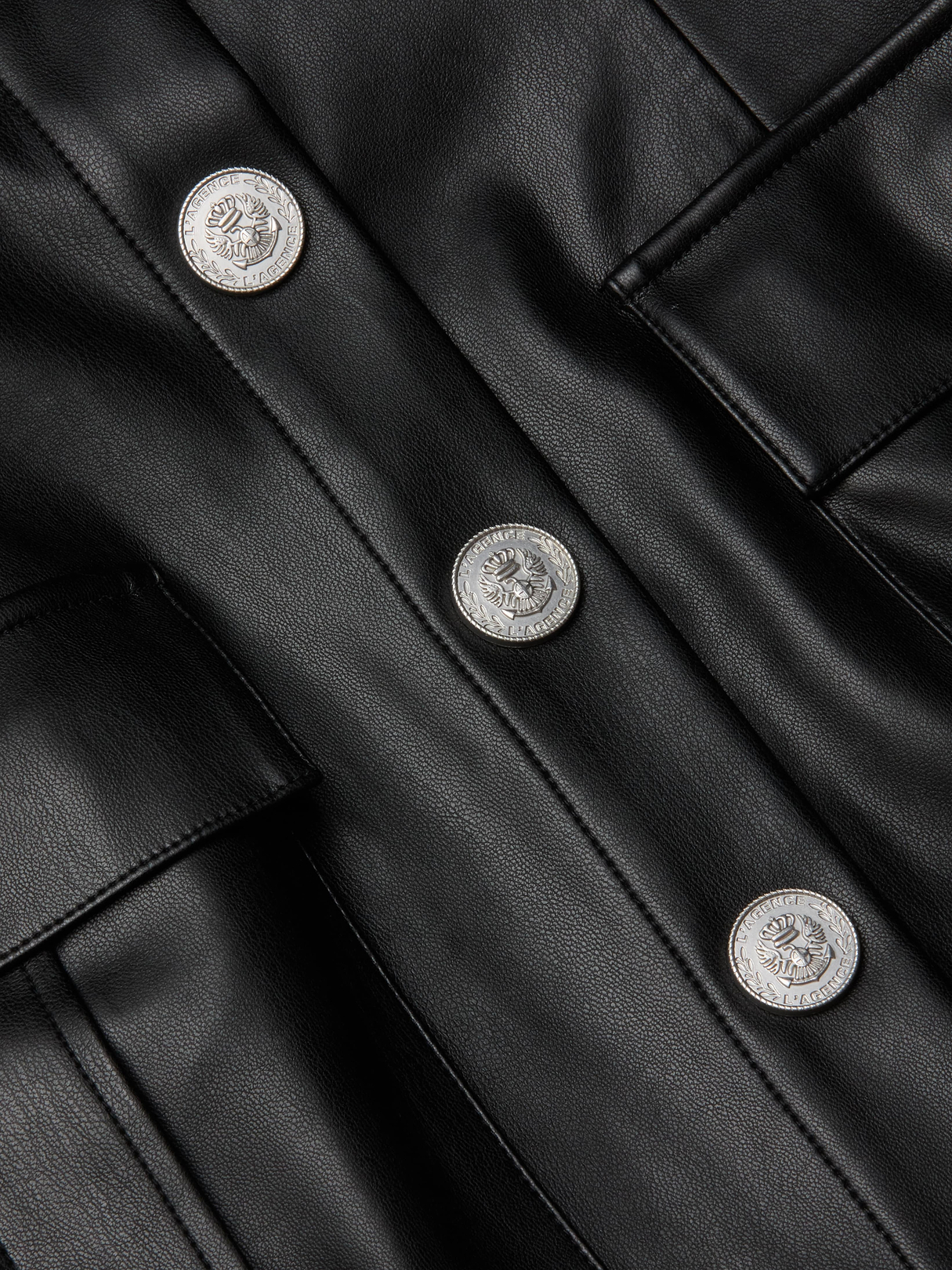 Midy Vegan Leather Dress in Black | L'AGENCE