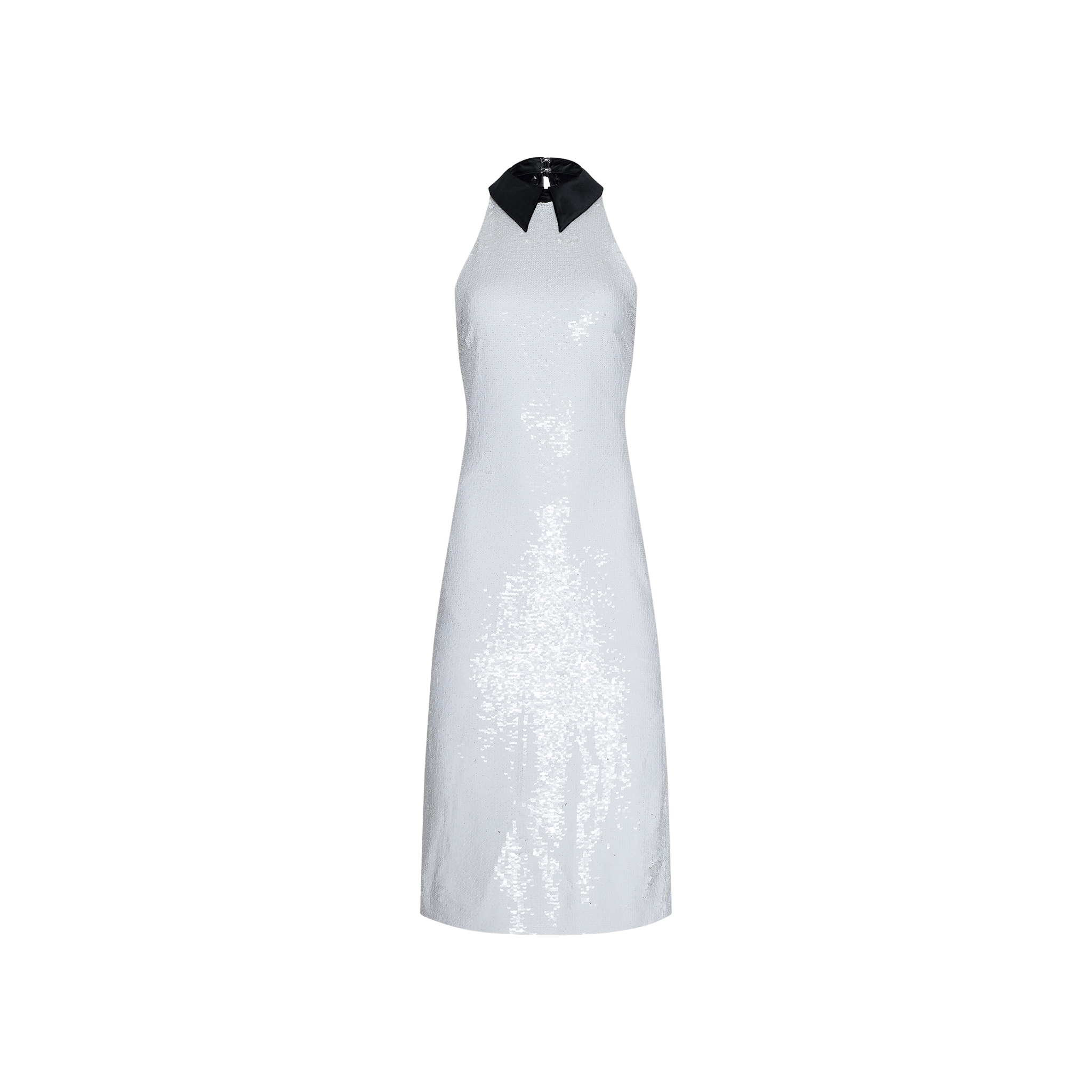L'AGENCE Lilith Sequin Dress In White/Black