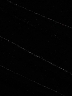 Close-up of black velvet fabric with soft, diagonal ridges from the Lynne Velvet Mini Dress by L'AGENCE, highlighting its smooth, luxurious texture—ideal for an elegant evening look.