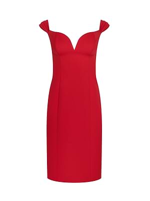 L'AGENCE Vivie Dress In Lipstick Red L'AGENCE Vivie Dress In Lipstick Red