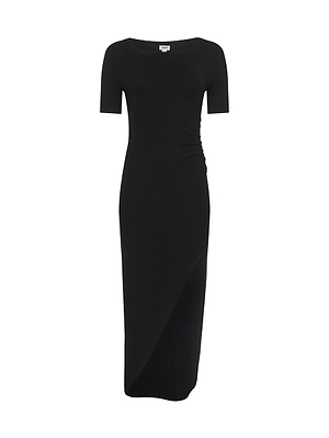 green emerald velvet dress Tamsin Short Sleeve Modal Maxi Dress / Mahogany | Meshki