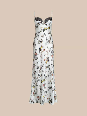 L'AGENCE Sayla Silk Gown In Ecru Multi Lock Butterfly L'AGENCE Sayla Silk Gown In Ecru Multi Lock Butterfly